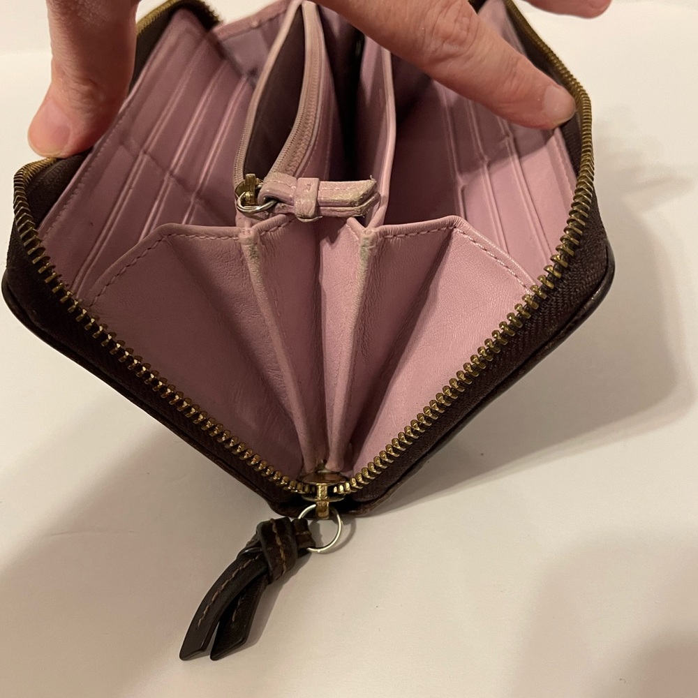 Coach Leather Zip-Around Wallet - Picture 7 of 9